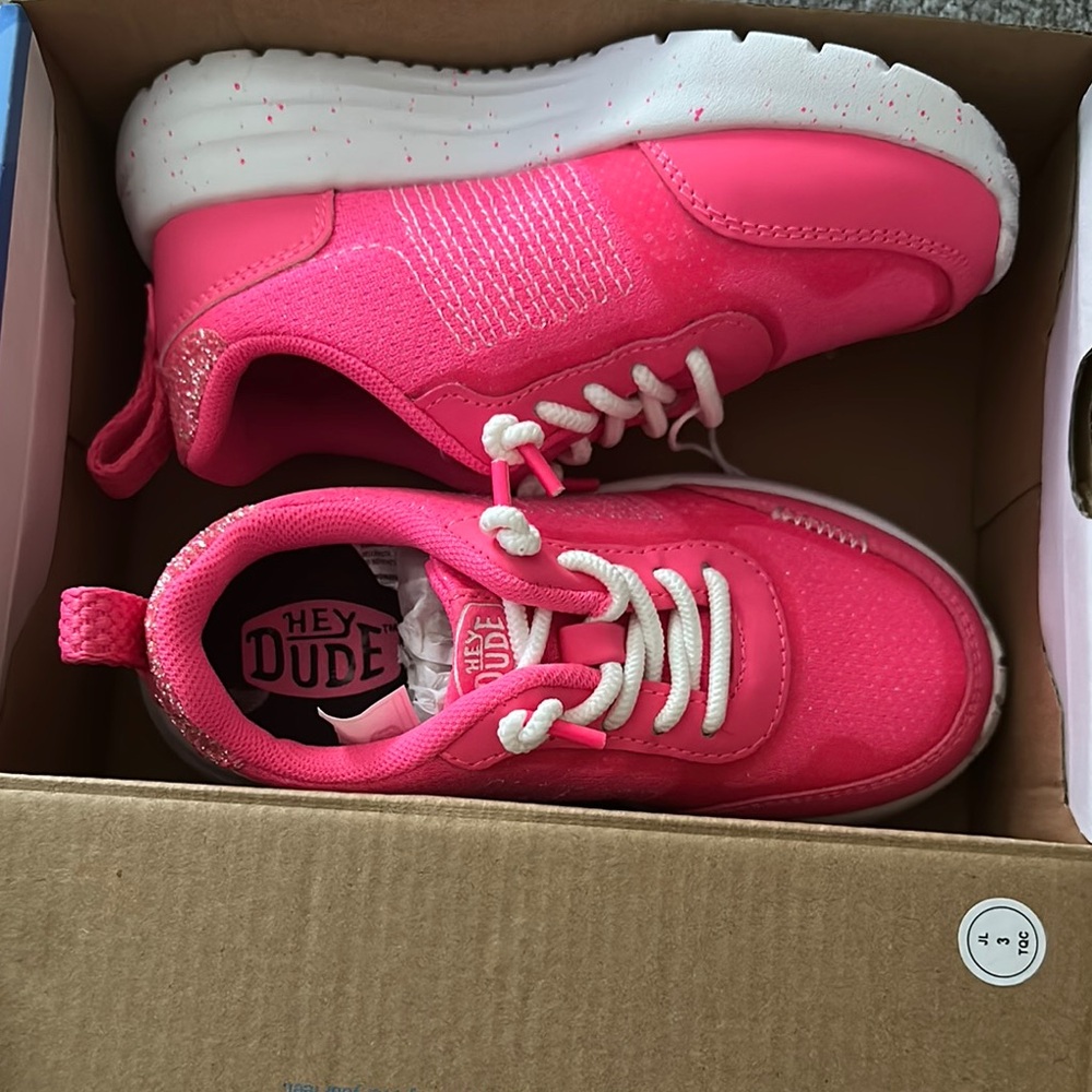 Hey Dude Kids Pink Sneakers